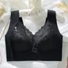 Lingerie Sexy de Renda com Toque Nude Leve para Mulheres, Sutiã Top de Suporte Macio com Bojos Fixos, Minimiza Seios Grandes, Sutiã Anti-Queda