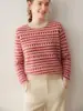Nuevo Suéter de Cachemira para Mujer Otoño/Invierno 2026, Cuello Redondo, Punto de Cachemira Jacquard Nuevo Estilo Fair Isle Vintage, Suéter Base de Punto