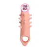 Produtos Sexuais Atacado Vibratório Ponto G Massagem Anti-Ejaculação Camisinha Peniana Camisinha Peniana Artificial Camisinha Dente de Lobo Camisinha Masculina de Bloqueio de Sêmen Prolongada