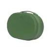 Nova maleta cosmética oval para atacado, mala de armazenamento verde, mini zíper de cor sólida, caixa de embalagem de presente para o Festival do Barco-Dragão