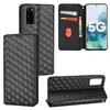 Funda para teléfono móvil Samsung S20, funda abatible con succión magnética, funda de cuero anticaídas, tarjetero, patrón tridimensional