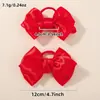 Ligas para el cabello de satén con moño grande transfronterizas, suaves con el cabello, bandas elásticas para el cabello para niños, accesorios para el cabello para actuaciones de escenario de niñas 5696