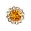 Hebilla de Estrás con Forma de Flor de Cristal Diamante Cosido a Mano Diamante Redondo Flor Placa Garra Diamante DIY Accesorios de Ropa Flor de Diamante Garra de Girasol de Doble Capa