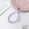 Estilo Nuevo de Verano Fresco y Dulce Cadena de Cristal de Nube para Teléfono Móvil Colgante para Funda de Teléfono Móvil Cordón Perezoso Llavero Anticaída