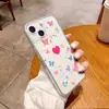 Capa de celular com estampa de borboleta de desenho animado adequada para Apple 16/17, capa transparente para mulheres, capa protetora de verão para iPhone 15