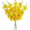 Flores artificiais transfronteiriças 6 gladíolos decoração de casamento em estoque vendas arranjo de flores decoração de casa adereços de fotografia atacado
