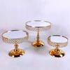 Suporte de bolo estilo europeu decoração de casamento taça de casamento suporte de bolo bandeja espelhada suporte redondo para display de sobremesas