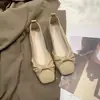 Mocasines Planos Franceses Trenzados de Punta Cuadrada para Mujer de Corte Bajo Zapatos de Abuela Suaves Versátiles para el Trabajo Diario Calzado para Mujer