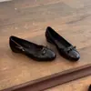 Bailarinas poco profundas de punta redonda con lazo estilo francés, nuevo modelo 2026, zapatos versátiles sin cordones que aumentan la altura para mujer