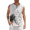 2024 Amazon wish Estación Independiente Vende Chaleco Casual sin Mangas de Color Sólido Estampado para Hombre Camisas para Hombre