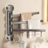 Nuevo Gancho de Ventosa Toallero Giratorio Estante de Almacenamiento sin Taladro Montado en Pared Barra para Toallas de Baño Estante de Almacenamiento con Múltiples Barras