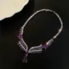 Collar Colgante de Zirconia Super Brillante Forma de Gota de Agua, Pendientes Minimalistas de Moda de Lujo Ligero, Conjunto de Joyería de Nicho con Diseño Único