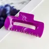 Nuevo spray de pintura UV tiburón de arco sensación de alta gama patrón de mármol pinza para el pelo tamaño grande pinza para el pelo para moño en la parte posterior de la cabeza para mujeres