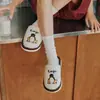 Pantuflas populares de algodón con pingüinos de Xiaohongshu para mujer, de dibujos animados para pareja, de interior, antideslizantes, cálidas, para otoño e invierno, de punta cerrada