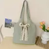 Bolsa Tote de Encaje con Lazo Shuai Mi Jia 2026 Nueva Casual para el Trabajo Bolso de Hombro Estilo Ins Fresco Bolsa Grande