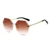 Gafas de sol creativas distintivas sin montura con borde irregular para mujer estilo coreano Ins Gafas de sol degradadas HD Protección UV