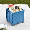 Carrito de compras portátil para acampar al aire libre, carrito de compras plegable de cuatro ruedas, carrito de mano, artefacto para el hogar