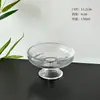 Cuenco de Fruta de Cristal con Pie Alto Cuenco de Fruta de Alta Apariencia Plato para la Hora del Té Plato de Postre Cuenco para Sopa Dulce Cuenco para Postre Plato Creativo