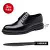 Sapatos Derby Masculinos de Couro Preto para Aumento de Altura, Sapatos Formais de Negócios Britânicos, Sapatos de Casamento, Sola Grossa, Sapatos Masculinos com Cadarço, Enviado por SF Express
