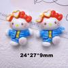 Dibujos Animados Lindo Kt Gato Accesorios de Resina Pegamento Crema DIY Funda para Teléfono Móvil Horquilla Adorno para la Cabeza Pulsera Agujero Adornos Florales para Zapatos