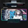 Fábrica de Origen Fondo de Pared de Graffiti Colorido RGB Temática de Niña Mouse Pad Luminoso Alfombrilla Grande para Teclado Alfombrilla Antideslizante para Escritorio