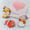 Serie Navideña Pegatinas de Tela Bordadas Parche de Papá Noel Pegatinas Muñeco de Nieve Árbol de Navidad Alce Sello Bordado Pegatinas de Dibujos Animados