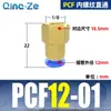 Conector Rápido PCF Resistente à Corrosão e ao Desgaste Rosca Interna Passante Pcf4-M5 Pcf6-01/02