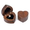 Juego de Anillos de Boda en Forma de Corazón de Nogal Negro Transfronterizo Empaque de Almacenamiento Caja de Regalo Empaque de Almacenamiento de Anillos para el Día de San Valentín Caja de Regalo