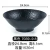 Tazón de Melamina Imitación Porcelana Creativo Retro Estilo Japonés Cónico Trompeta Plástico Tazón Grande Tazón para Sopa Tazón para Fideos Tazón para Arroz Uso Comercial