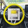 Capa de volante de silicone multifuncional para carro, unissex, clássica, antiderrapante, absorvente de suor, resistente ao desgaste, quatro estações, capa esportiva para carro