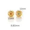 Accesorios dorados antiguos nepalíes para manualidades, accesorios de oro para jugar con texto, pulsera de cuentas ojo de libélula, pulsera de cuentas hechas a mano