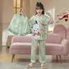 Pijamas para Niñas, Traje de Tres Piezas de Pantalones Cortos y Pantalones Cortos Finos de Seda de Hielo de Verano para Niños, Linda Princesa, Niña Súper Linda