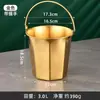 Cubo de hielo de acero inoxidable 304, cubo pequeño octagonal, cubo para pollo frito estilo coreano, cubo para snacks, popular en bares y KTVs, cubo para cubitos de hielo de cerveza