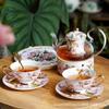 Juego de Té de la Tarde Inglés juego Tetera de Flores Calentador con Velas Juego de Té de la Tarde Francés Tetera de Frutas Taza de Té de Flores juego
