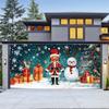 Fondo de Tela Transfronterizo Nuevo de Navidad para Puerta de Garaje Decoración de Fiesta Navideña Árbol de Navidad Fondo de Amazon Tela Colgante en