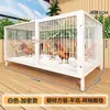 Caja de Cría para el Hogar, Jaula para Pollos de Tubo Cuadrado, Gallinero Plegable para Uso Doméstico Rural al Aire Libre y en Interiores, Jaula de Cría de Malla de Alambre para Patos y Gansos