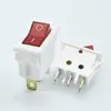 Interruptor de Barco Kcd3-B2 Certificado Coreano Kc com Luz 3 Pinos Verde Alavanca 220V Interruptor Coreano com Luz
