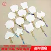 Mini Leque de Caligrafia e Pintura, Leque Cultural e Criativo Estilo Tradicional, Criação de Pintura Chinesa Tradicional e Caligrafia com Pincel, Cabo de Leque de Bambu, Leque Redondo, Leque Laqueado para Exposição em Barraca