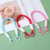 Lanyard colorido simples para celular com fivela dupla, chaveiro pingente em blocos de cor trançado à mão, cordão de poliéster anti-perda, disponível para atacado