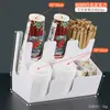 Soporte para Vasos Tienda de Té con Leche Café Suministros Comerciales para Bar Caja de Almacenamiento para Servilletas y Popotes Soporte Desechable para Vasos Dispensador de Vasos