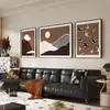 Galeria de Arte Qiao Jia Impressão Artística Giclée de um Leopardo em um Grande Estilo Vintage para Sala de Estar Pintura Decorativa, Arte para Pendurar na Parede de Fundo do Sofá