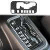 Adecuado para modelos Jeep Wrangler 11-17, juego completo de decoración interior de fibra de carbono para el logotipo del volante y el marco del interruptor del aire acondicionado