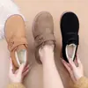 Zapatos Birkenstock de Suela Gruesa con Forro de Felpa Botas de Nieve para Mujer 2025 Nuevos Botines de Algodón Otoño e Invierno Zapatos Antideslizantes de Edamame Zapatos Cálidos de Algodón