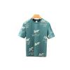 Camiseta de manga curta masculina verão 2025 nova marca de moda ins impressão completa ajuste fino gola redonda meia manga camiseta masculina roupas superiores