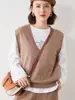 Nuevo Chaleco de Punto con Cuello en V 2021 para Mujer, Chaleco Exterior sin Mangas, Chaleco Cálido de Otoño e Invierno con Temperamento para Combinar