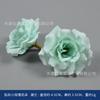Flor artificial azul rosa botão de chá estilo étnico fada cocar DIY fantasia fantasia embelezamento cerimônia de casamento