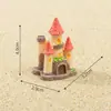 Castelo de cogumelo criativo em miniatura, cacto, suculentas, paisagem desértica, acessórios de decoração DIY, mini enfeites