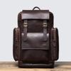 Mochila de Viagem Masculina de Couro Genuíno Mais Vendida Transfronteiriça Couro Curtido Vegetal Mochila de Grande Capacidade Couro de Vaca Multifuncional Bolsa para Computador
