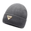 Nuevo sombrero de lana grueso con forro polar para hombre de otoño e invierno, sombrero de punto simple para mujer, sombrero de punto simple, cálido para invierno para hombre, venta al por mayor, combina con todo