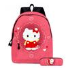3D Nuevo Producto HelloKitty Dibujo Animado Lindo Sanrio Hello Kitty Mochila Estudiante Bolsa Escolar Estuche Dos Piezas Set